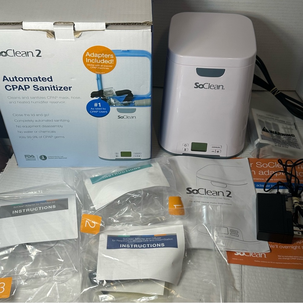 SoClean 2 Automatic CPAP Cleaner Sanitizer W/ Attachments GUC